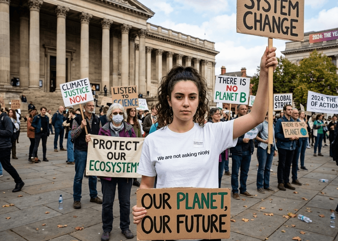 Climate justice protest